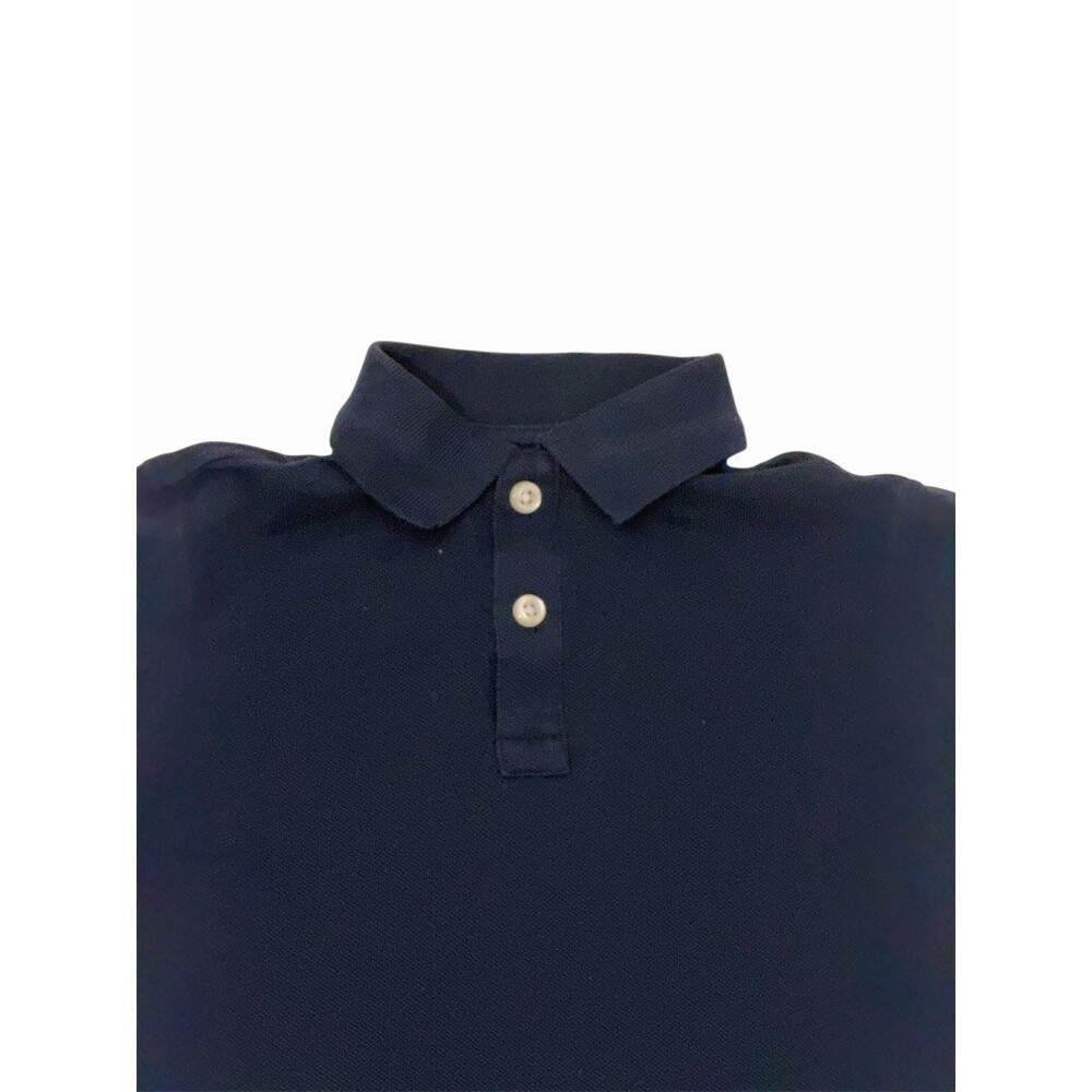Lands' End Toddler Boys 2T Navy Long Sleeve Polo Shirt Uniform School EUC Stains - Picture 6 of 16